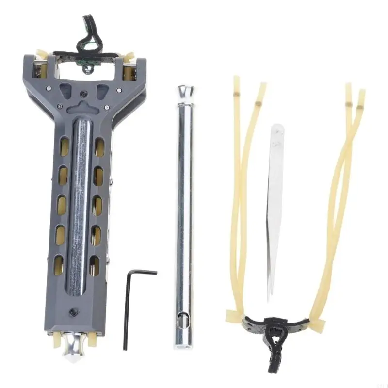 Positioning Handheld Slings Shot for Outdoor Recreations, Aluminum Alloy Frame with Elastic Band Construction