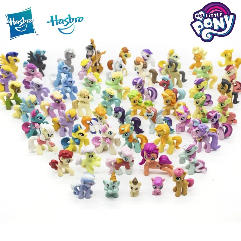 Hasbro My Little Pony Various styles of pony Anime Twilight Sparkle Rainbow Fluttershy Pinkie Pie Rarity Pony Model Toy Gift