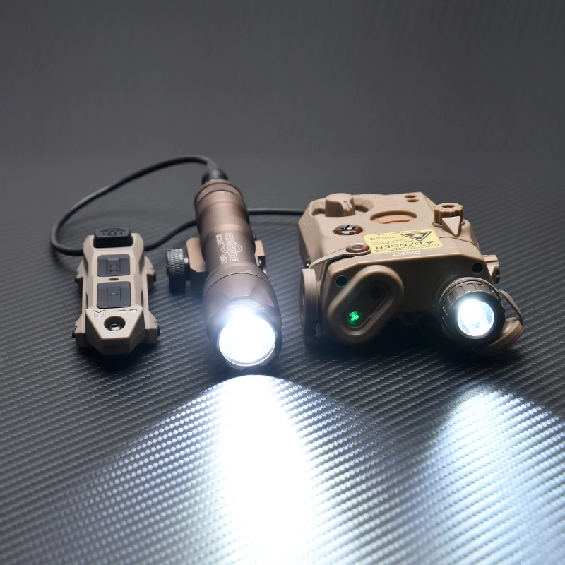 Surefire Flashlight M300 M600 PEQ Laser with Dual-control Function Switch 20mm Picatinny Rail IR light Strobe NGAL DBAL MAWL OGL