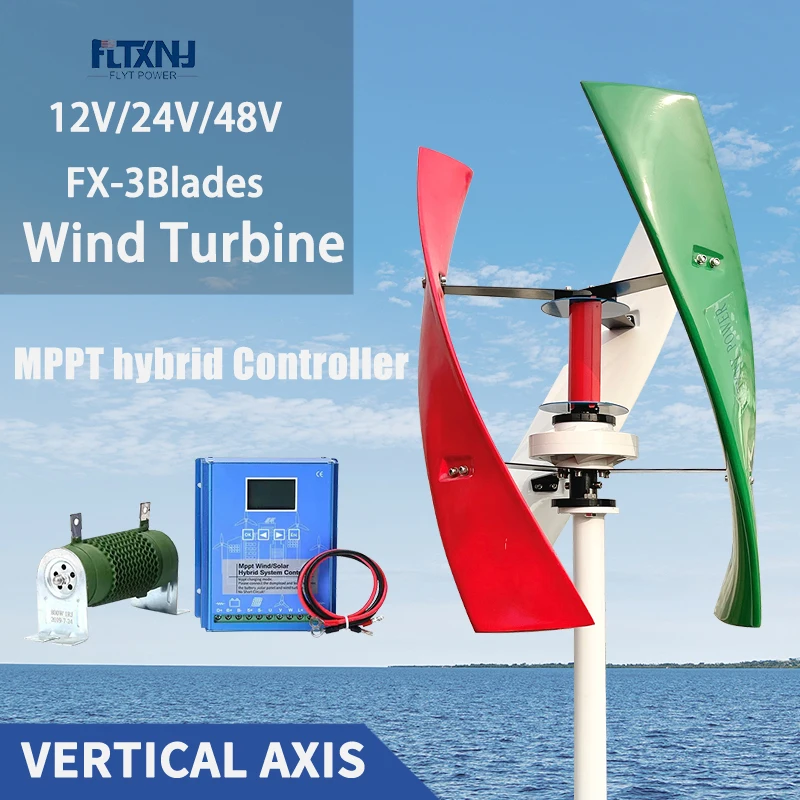 

3 Blades Wind Turbine Generator 15000W Wind Power Generation Windmill Home Use High Efficient Controller and Inverter