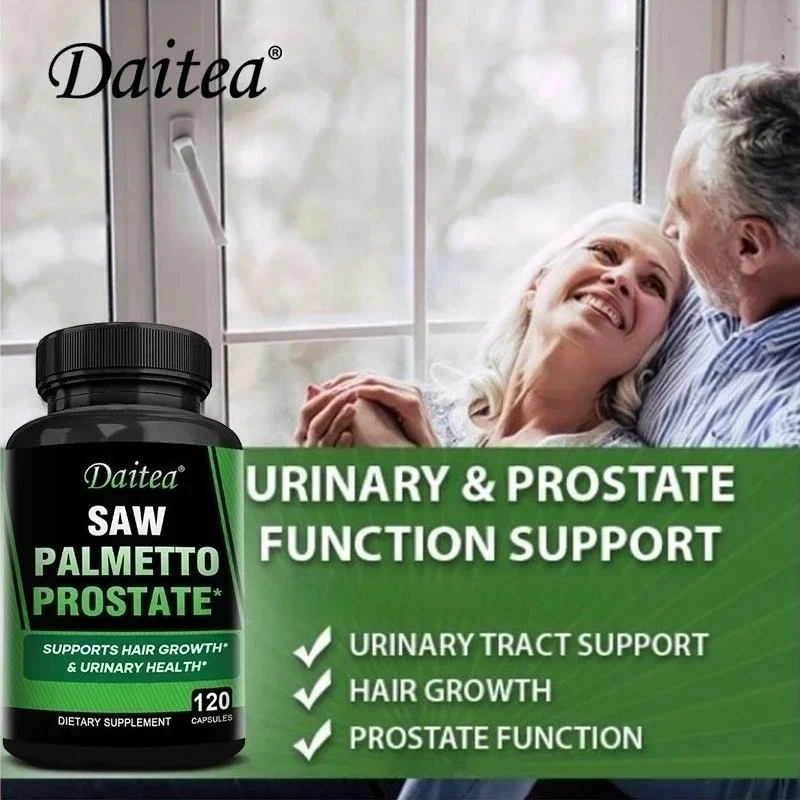Saw Palmetto-Ergänzung, Prostata-Gesundheit, Haarwachstum für Männer und Frauen, Unterstützung zur Unterstützung der normalen Wasserlassenfrequenz