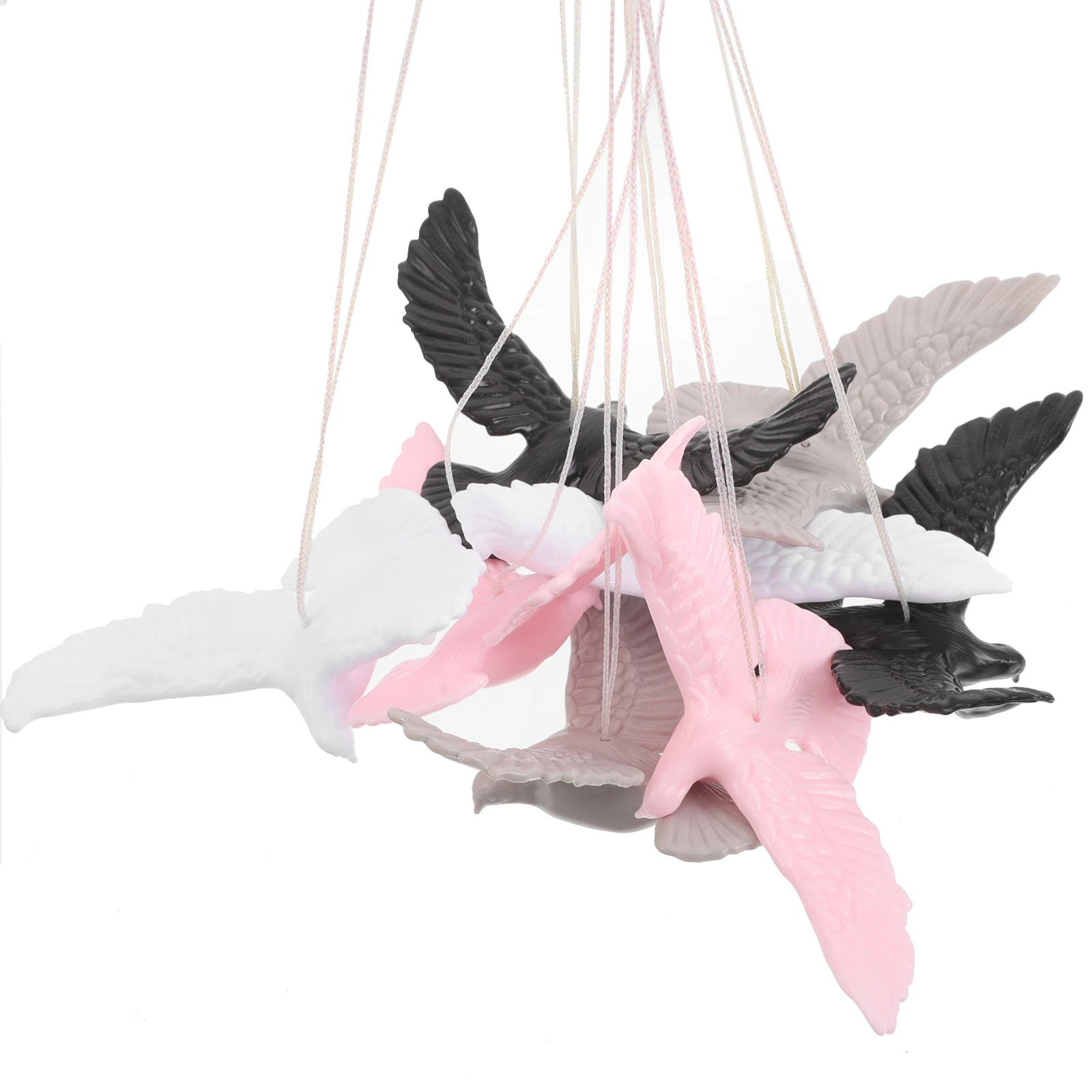 

12pcs Peace Dove Decorations Realistic Design Versatile Use Plastic Craft Bird Jewelry Figurine Cake Decoration Wedding Pigeon