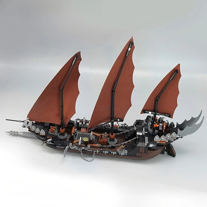 756PCS Creativo L'anello del Signore Nave Pirata Ambush Building Blocks Con 9 Figure Mattoni da Costruzione Giocattoli Regalo Per Bambini Adulti