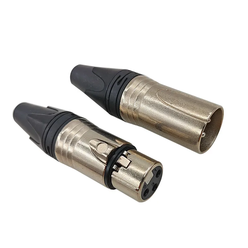 20pcs Metal Xlr audio connector, Microphone plug, 3-pin Speaker Connector, Male and Female Microphone Color Connector