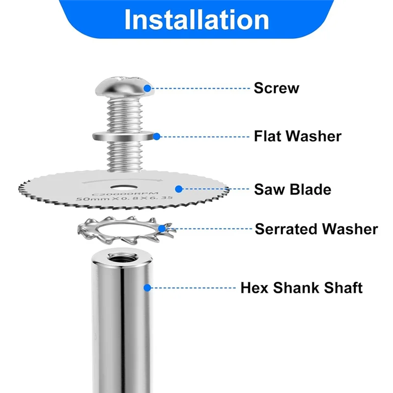 AT29-HSS Small Cutting Discs For Rotary Tools, Inside PVC Pipe Cutter, For Rotary Drill Saw Blades, 6 PCS Mini Circular Saw Blad