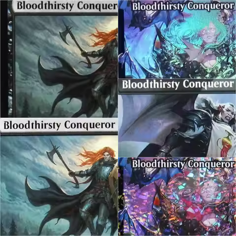 "Bloodthirsty Conqueror" TCG Magical Proxies Cards Black Top Quality Board Playing Game deck Trading Cards Proxy