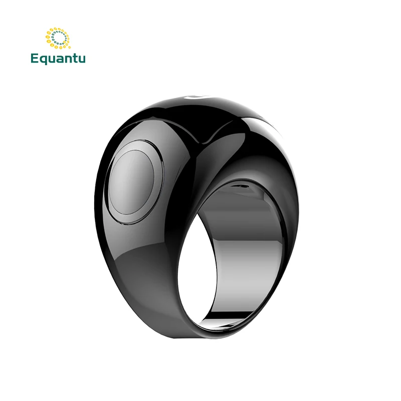 Anillo inteligente giratorio de cerámica para hombres, Digital, Azan Time, al aire libre, Equantu, conteo de oración