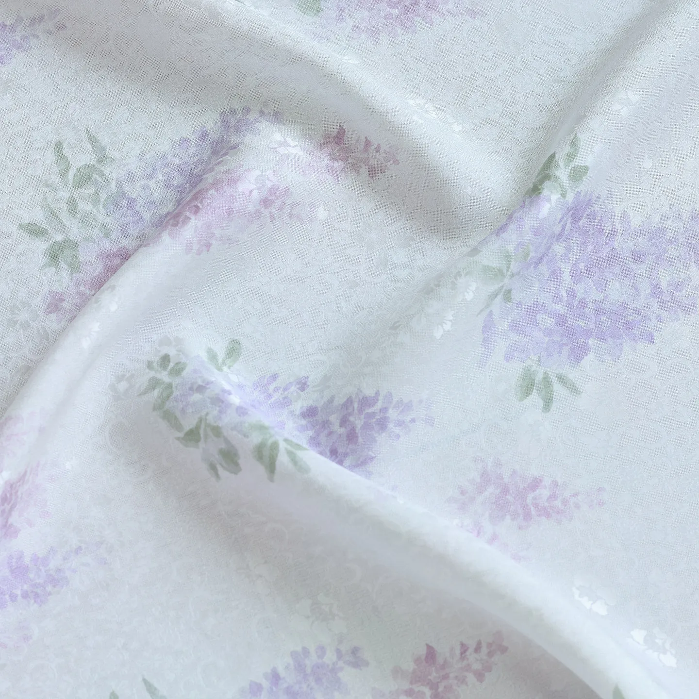 High Quality Light Purple Yingfeng Silk Jacquard Rose Silkworm Fabric Hanfu Chinese Cheongsam Designer Cloth