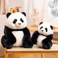 Realistic Cute Giant Panda Baby Plush Toy Simulated Rare Animal Pandas Doll Stuffed Soft Hug Pillow for Kids Birthday Gifts Deco