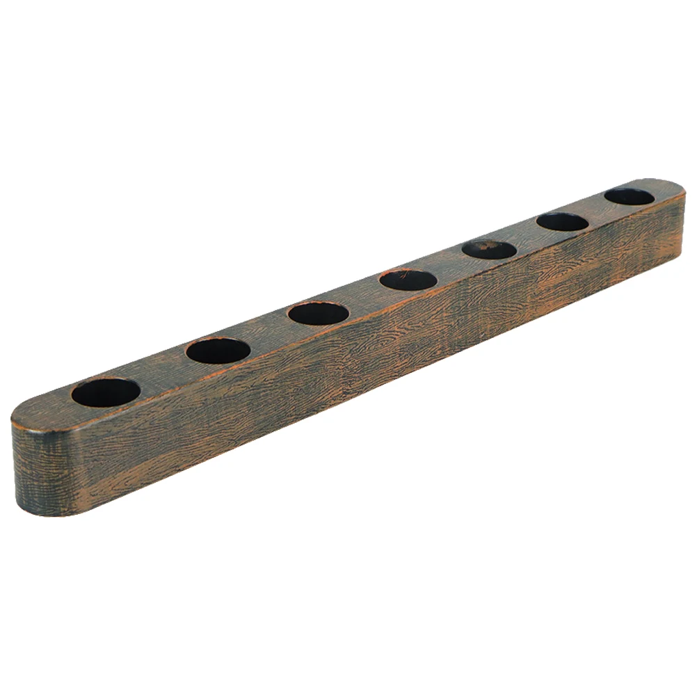 

7 Hole Holder Row Design Tealight Centerpiece Sturdy Base Minimalist Wedding Birthday Atmosphere Farmhouse Stand