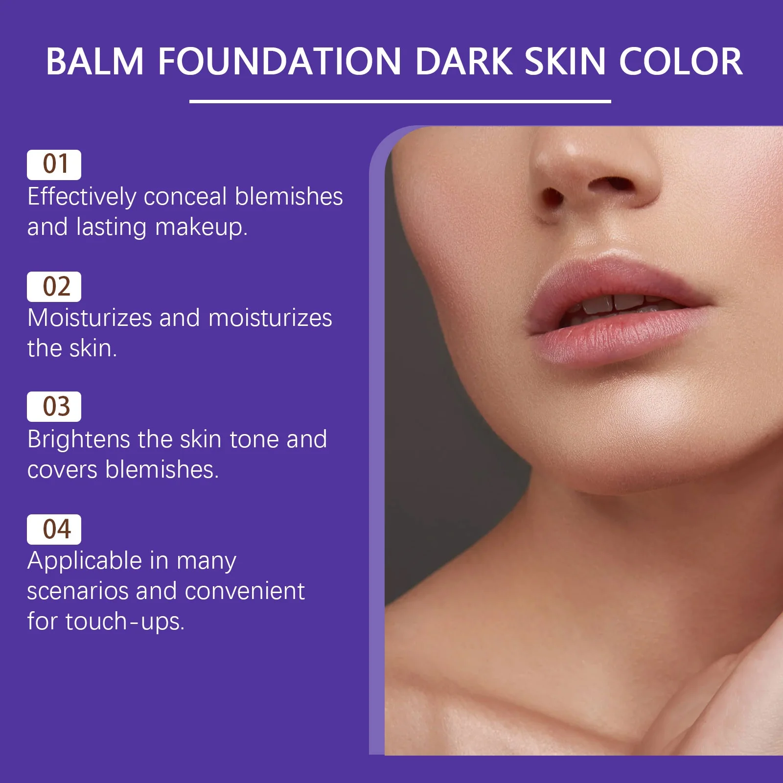 Crema de maquillaje de base correctora oscura, hidrata y suaviza el diario, crema de maquillaje de base correctora ligera