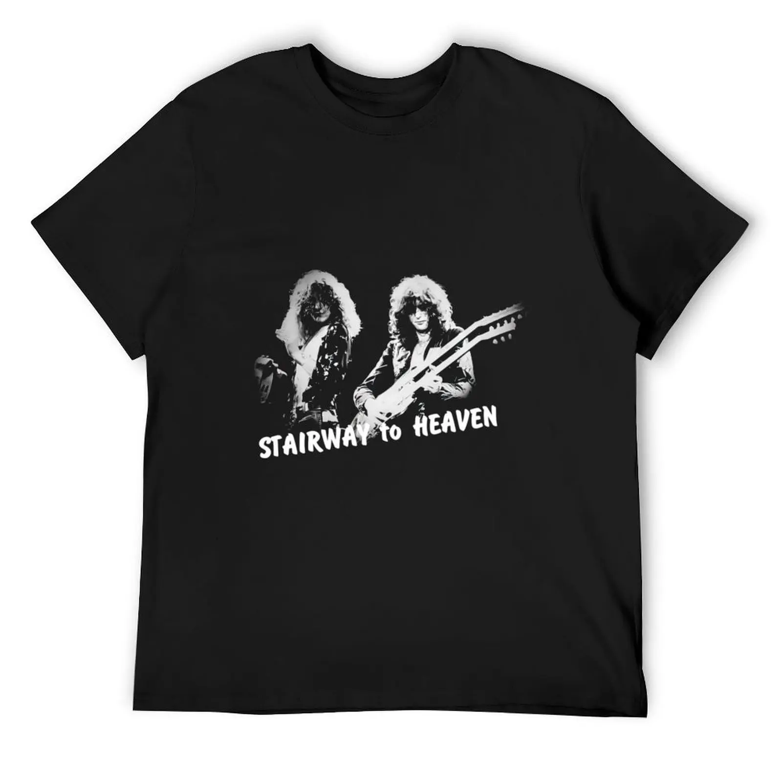 Stairway to heaven Zeppelin T-Shirt blacks quick-drying rapper graphic tees heavyweights plain black t shirts men