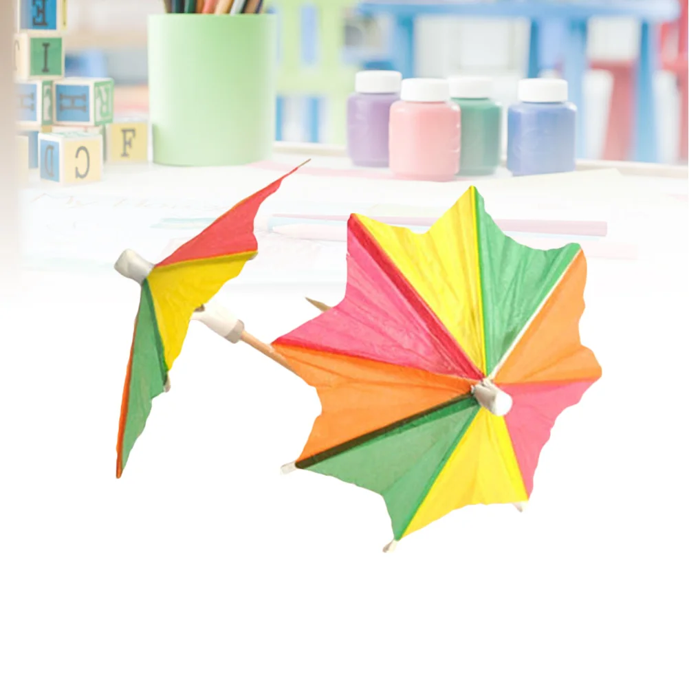 

50 PCS Octagon Umbrella Sign Cake Umbrellas Parasol Picks for Drinks Cocktail Parasols Mini