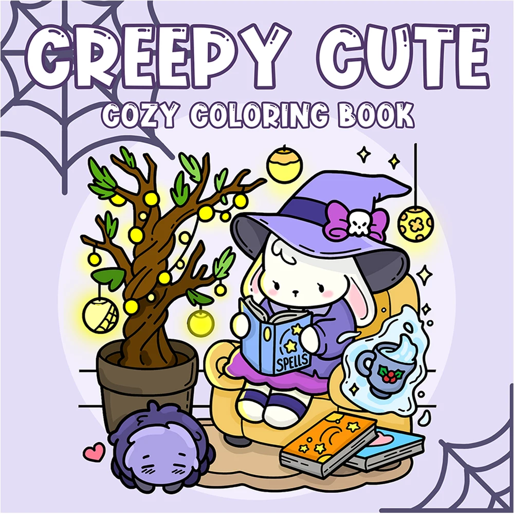 CREEPY CUTE Coloring Book for Adults Featuring Cute Cozy Daily Activities for Educational DIY Relaxation Drawing Books
