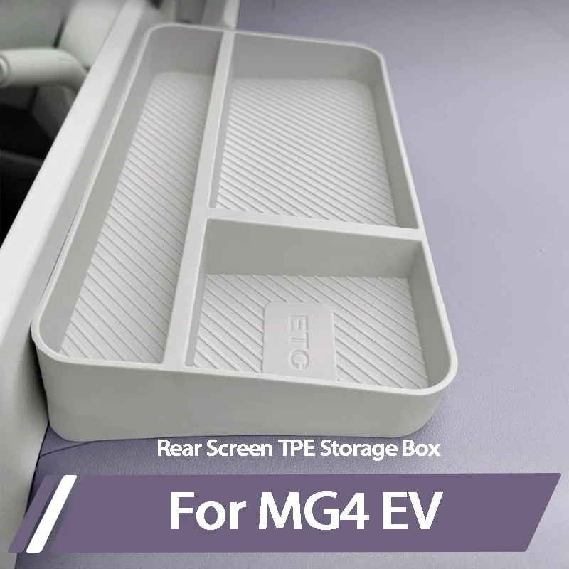 For MG4 EV 2025 2026 TPE Storage Box Behind Central Control Screen Dashboard Organizer Interior Car Accessories