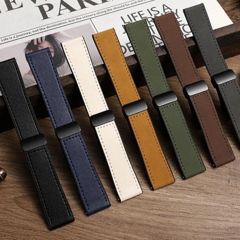 20 22 مللي متر 18 مللي متر جلد + حزام سيليكون لساعة Xiaomi S4 41 مللي متر شريط مغناطيسي لساعة Xiaomi 2 Pro/S4 S3 S2 S1 Pro/Active/Color 2