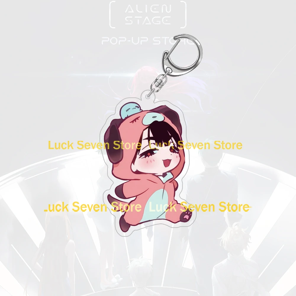 Anime Alien Stage Chibi Animal Pajamas Acrylic KeyChain Mizi Sua Till Hyuna Ivan Luka Cute Bag Pendant Keyring Cosplay Accessory