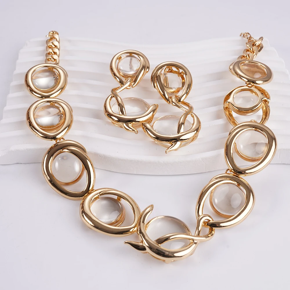 

European Luxury Necklace Earring Set Exuding Vintage Charm For Everyday Travel Banquets And Accessories For Any Occasion