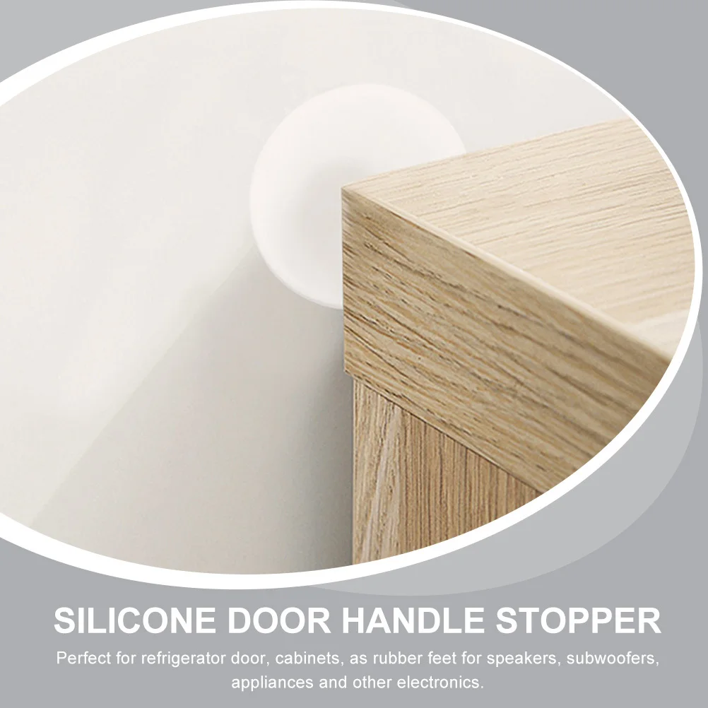 

12Pcs Silicone Wall Protector Self-Adhesive Door Knob Bumpers Noise Dampening Crash Cushions for Walls Cabinets Speakers