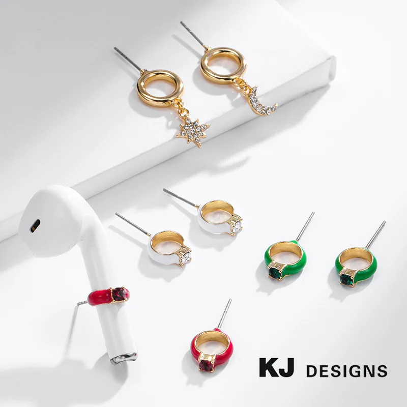 Kenjie, the new oil drop diamond personalized wireless bluetooth anti-lost earphone chain female Korean version of Internet cele