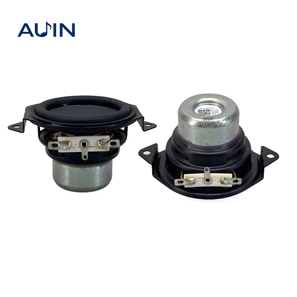 AUIN 2 pièces Haut-parleur HIFI large bande 1,75 pouce 4 Ohm 30 W, double aimant néodyme, longue course, basses puissantes, étanche, pour DIY Home Cinéma