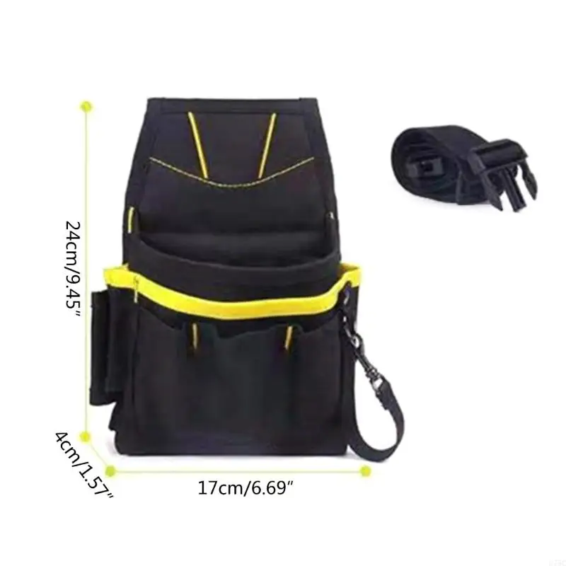 U75C Oxford Tool Pocket Belt Small Pocket Tool Bag Heavy Duty Professional Waist Work for Electricians Technician