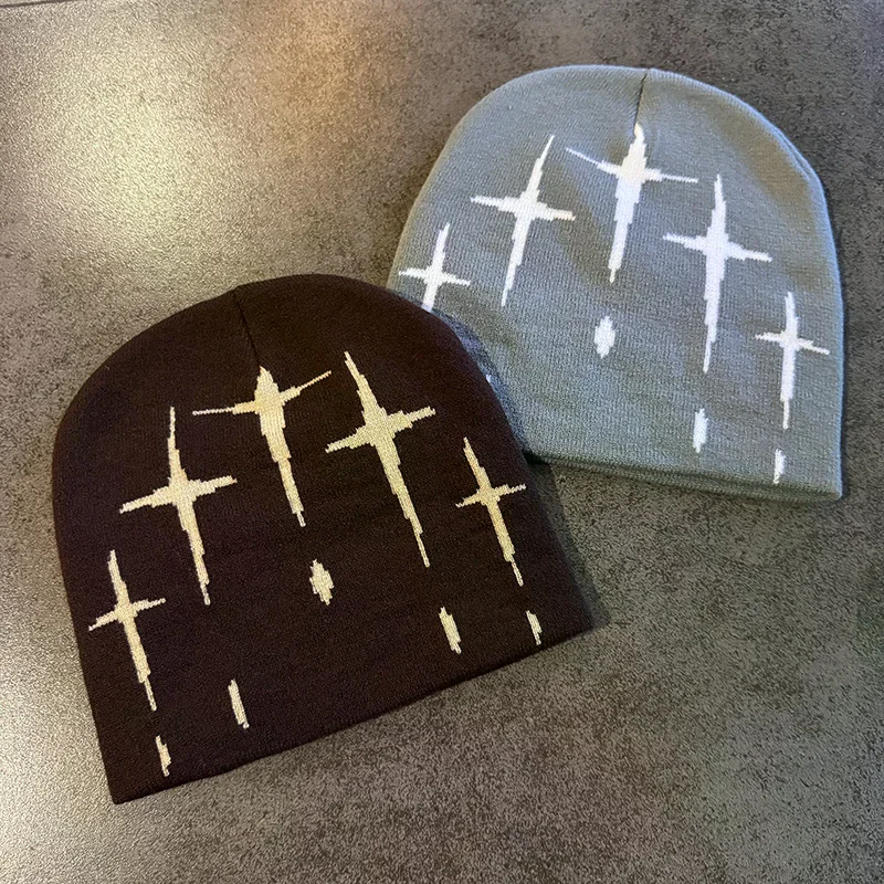 جديد ريترو المتخصصة محبوك قبعة المرأة الخريف والشتاء الدافئة البلوز الباردة قبعة الشارع صورة مقعر شكل قبعة صوف