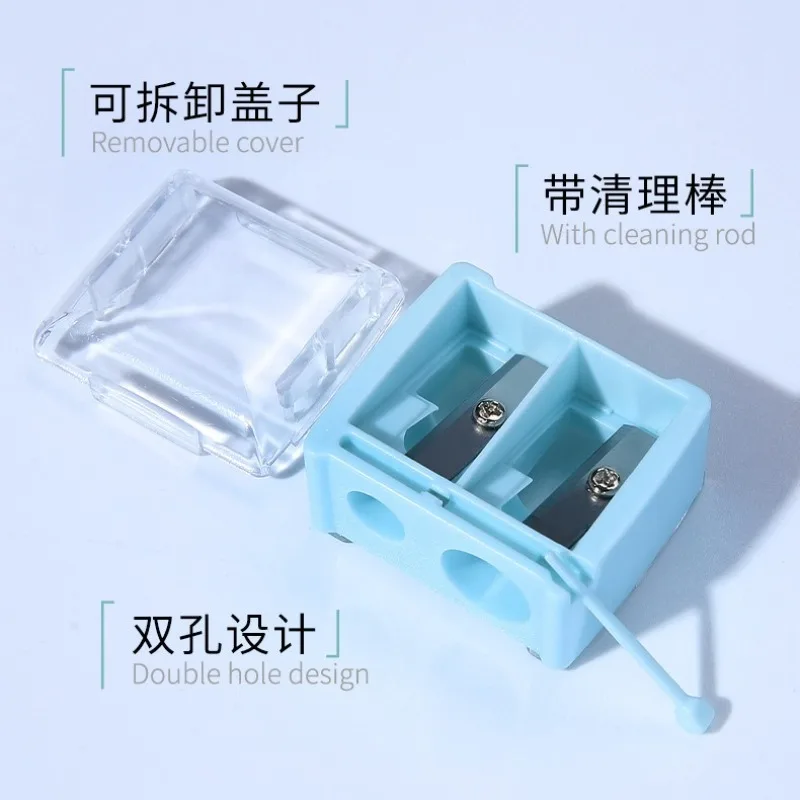 1 Stück Dual-Löcher Eyeliner Spitzer Lippenstift Kosmetik Bleistiftspitzer Tragbarer Bleistiftspitzer für Eyeliner Lip Liner Bleistifte