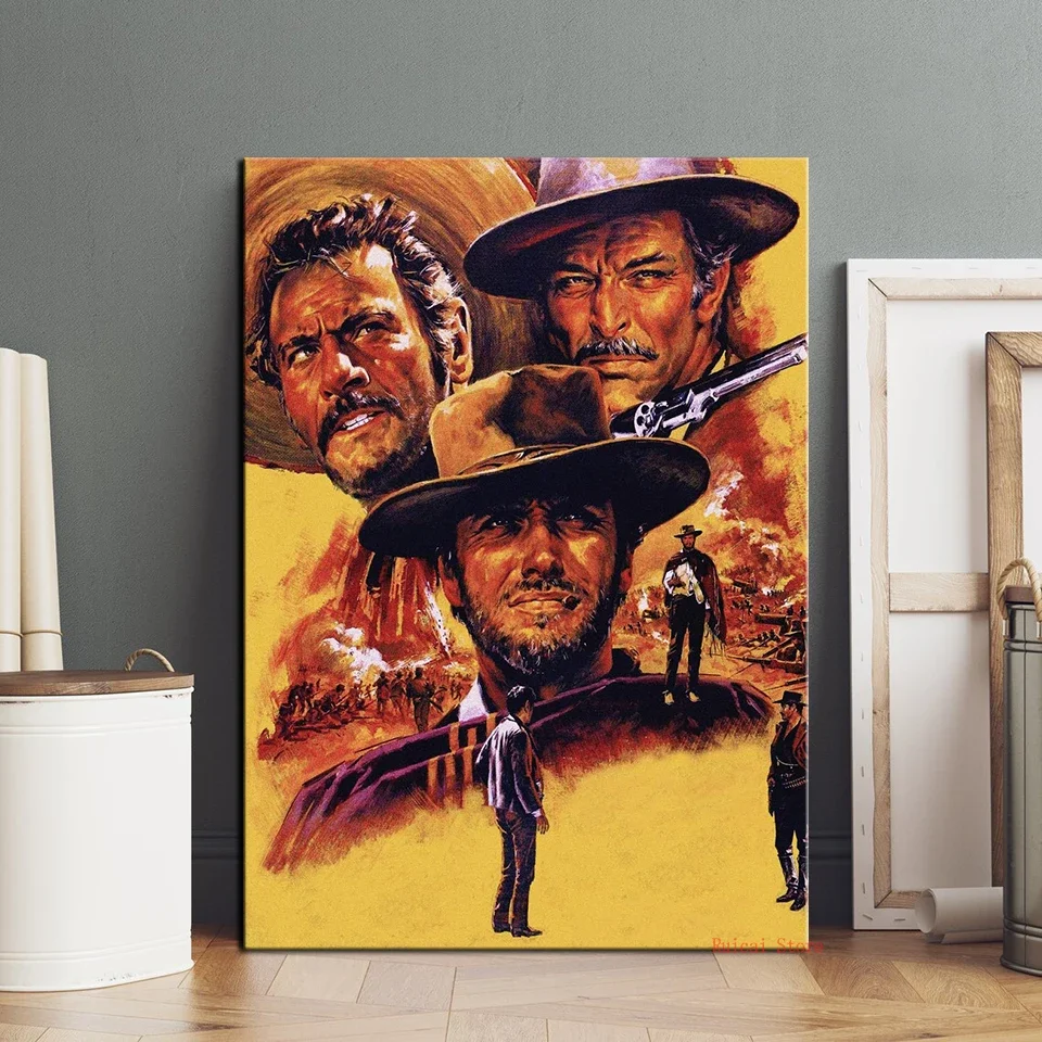 

The Good The Bad The Ugly Movie Poster Wall Art Canvas Paintings Printed Pictures For Living Room Home Decoration Gift