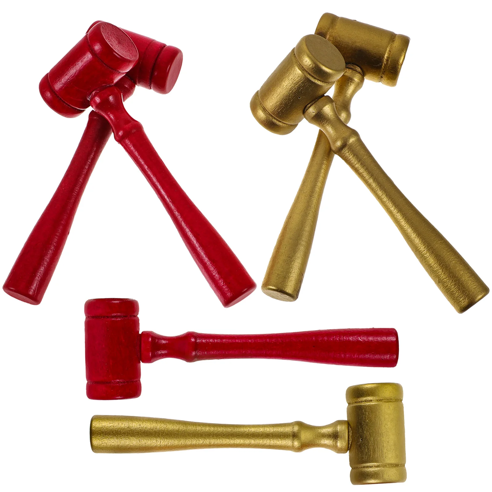 6個入り 木製裁判官の小槌 法廷ハンマー オークションツール 子供用ごっこ遊び 弁護士ギフト 教育用マレット 子供用コスチュームアクセサリー ハンド