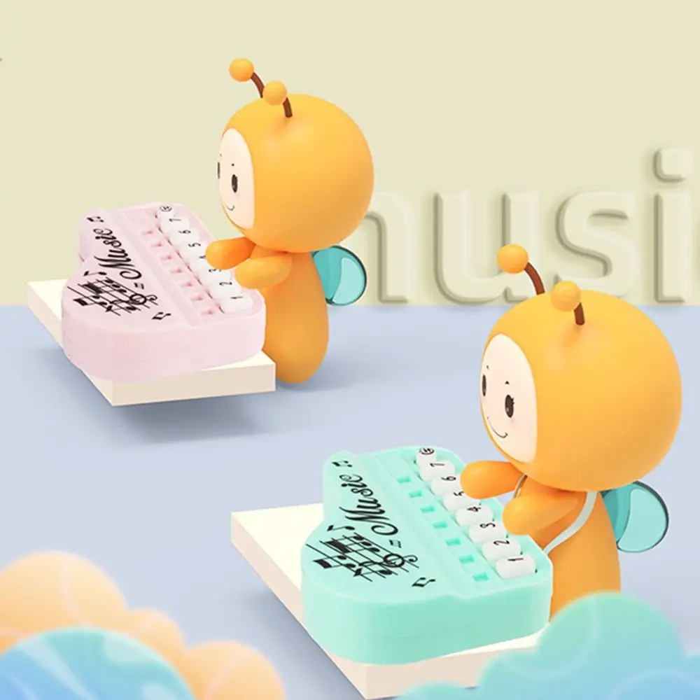 سلسلة مفاتيح لعبة بيانو موسيقية للأطفال ، لوحة مفاتيح إلكترونية بلاستيكية ، مفتاح صغير مضيء للأطفال