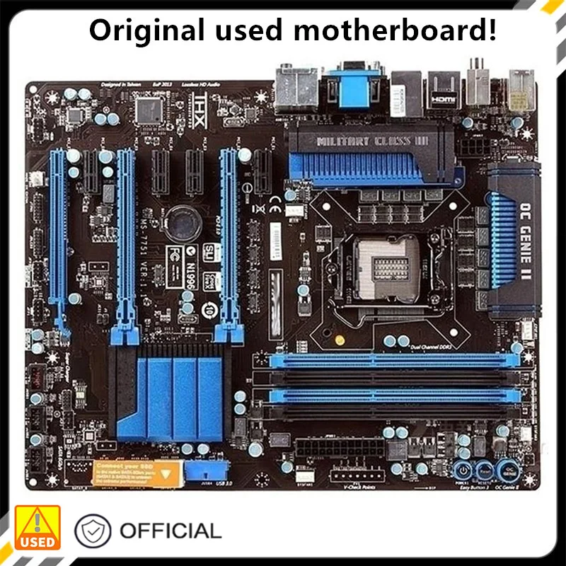 

For Z77A-GD55 Motherboard LGA 1155 DDR3 For Intel Z77 P8Z77 Desktop Mainboard SATA II PCI-E X16 Used