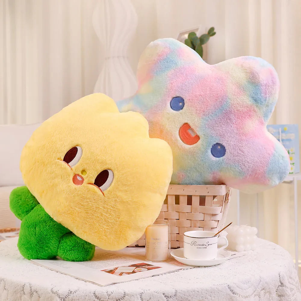 INS Kawaii Cartoon Star Moon Tulip Plush Pillow Toy Cute Stuffed Plushies Cushion Doll Anime Soft Kids Toys Girls Gift RoomDecor