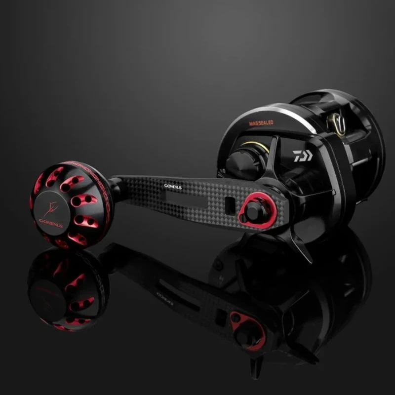 Gomexus pojedynczy uchwyt do Shimano Calcutta Conquest Daiwa tatula Abu Garcia kołowrotek do rzucania przynęty z aluminiowym pokrętłem LC-A38