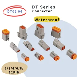 10 Sets Deutsch DT Connector DT06-2S/DT04-2P 2P 3P 4P 6P 8P 12P Waterproof Electrical Connector For car Motor With Pins 22-16AWG