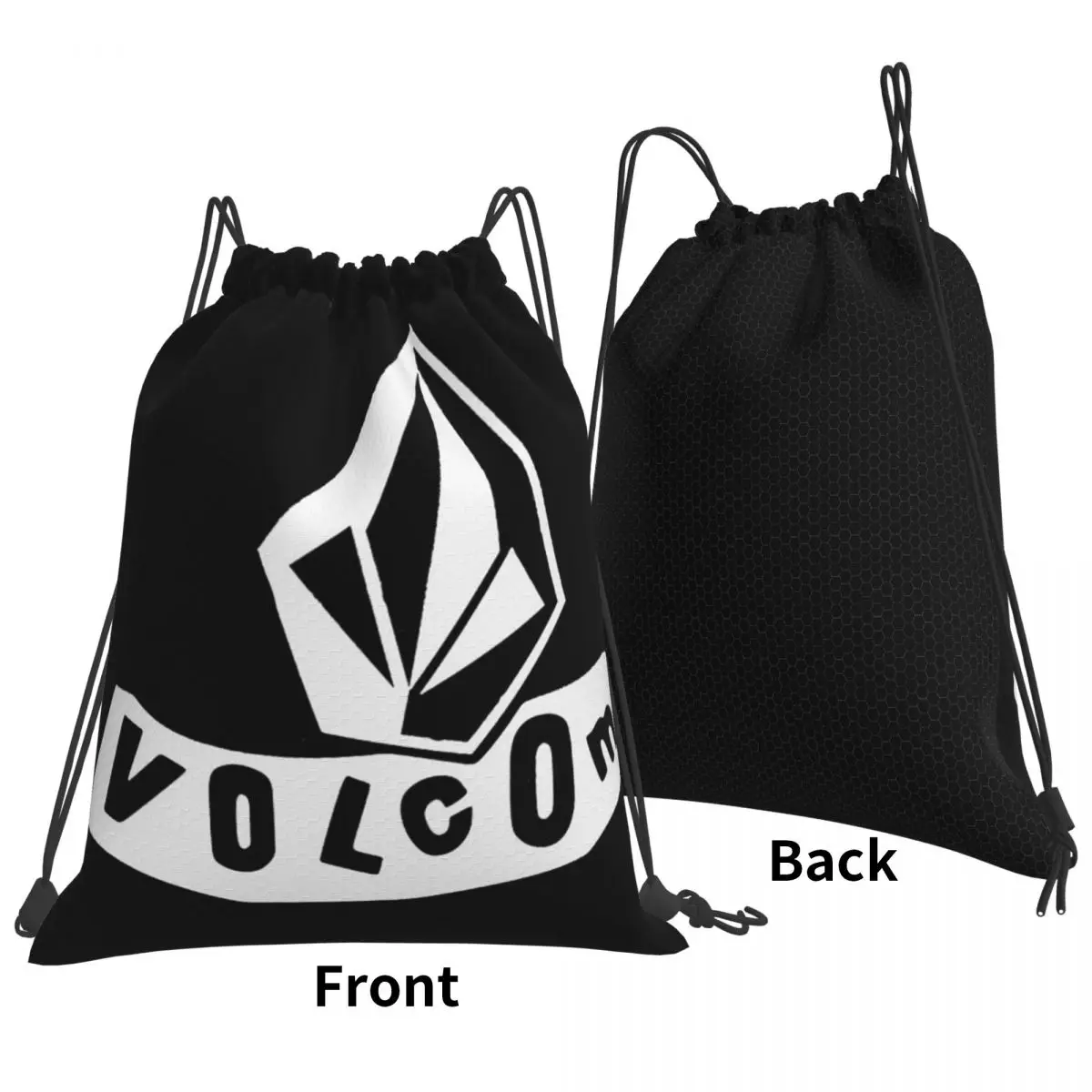 Volcom Logo Plecaki Przenośne torby ze sznurkiem Pakiet ze sznurkiem Kieszonkowa torba sportowa Torby na książki dla mężczyzn, kobiet, studentów