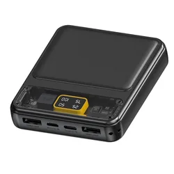 Power Bank Shell Kit with Digital Display 3-section 18650 Battery Pack No Welding DIY Transparent Power Bank Accessories