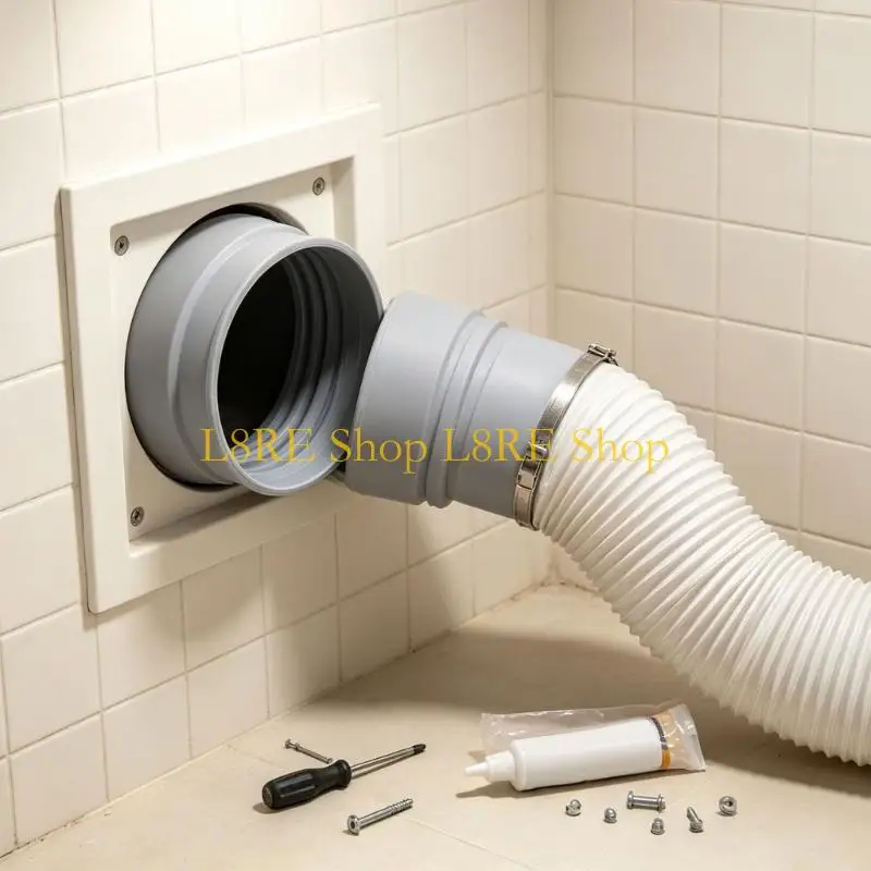 L8RE Rubber Air Pipe Connector Duct Joint 10cm for Household Exhaust Fan Repair