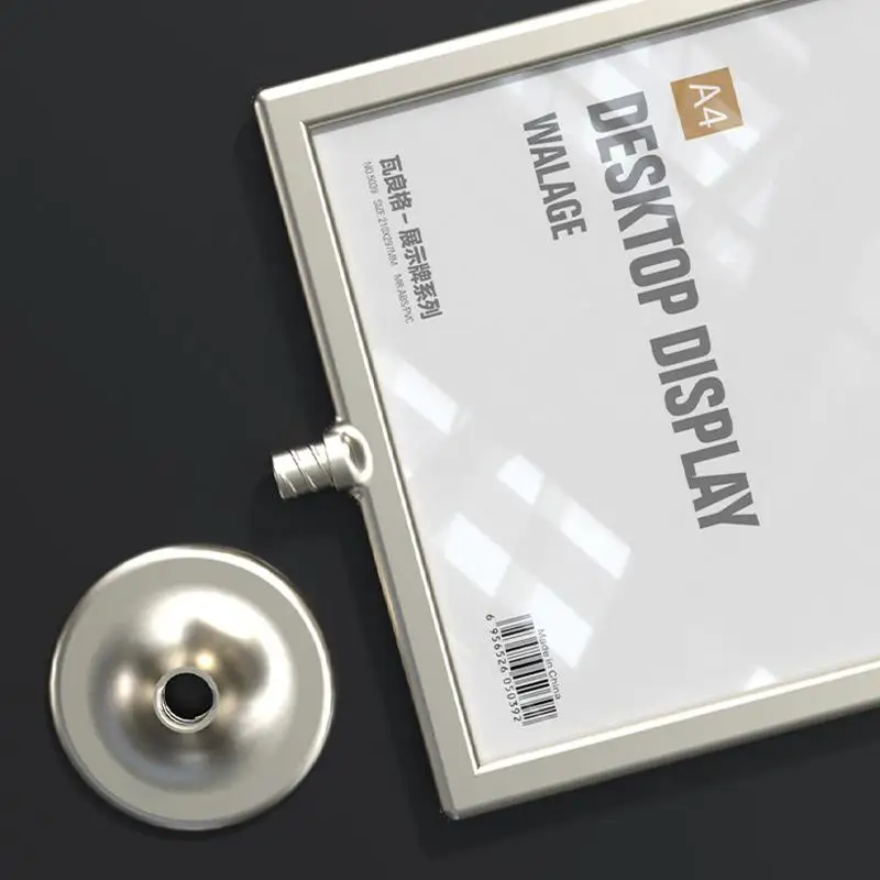 1Pc A4 Tabletop Vertical Type Menu Poster Display Stand Restaurant Promotional Publicize Advertising Plastic Sign Card