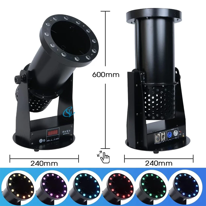 Imagem -05 - Led Elétrica Confetti Blower Machine 1500w Canhão Profissional Controle Remoto Dmx512 Palco Casamento