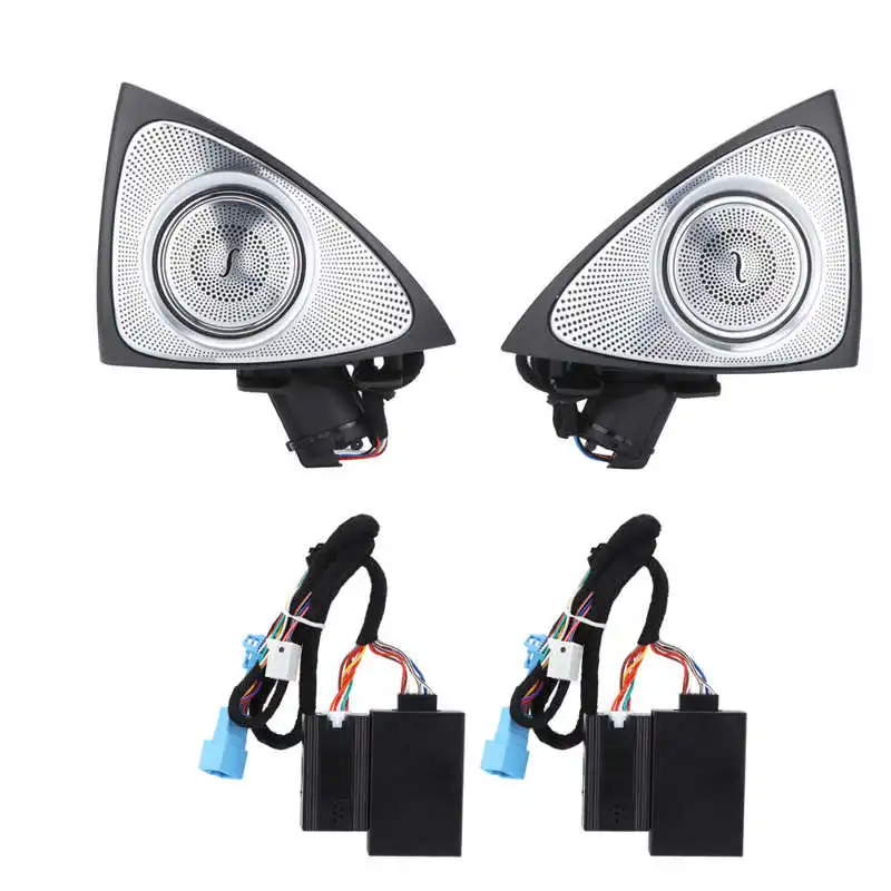 1 Pair 64 Color 3D LED Rotating Tweeter with LED Ambient Lighting Replacement for Mercedes‑Benz E‑Class W213 2017‑2021