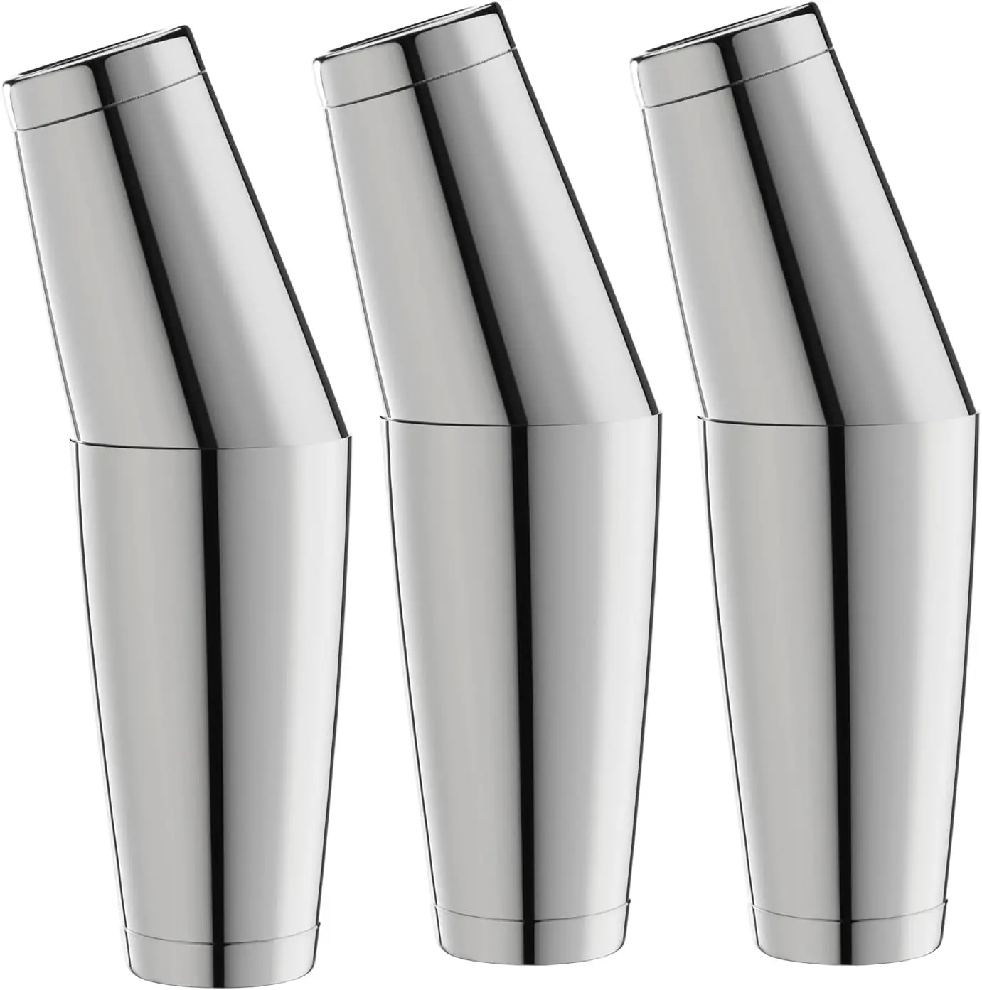 

Boston Cocktail Shaker Set for 3, 18 oz & 28 oz Stainless Steel Weighted Shaker Tins, Professional Bar Tools for Bartender,