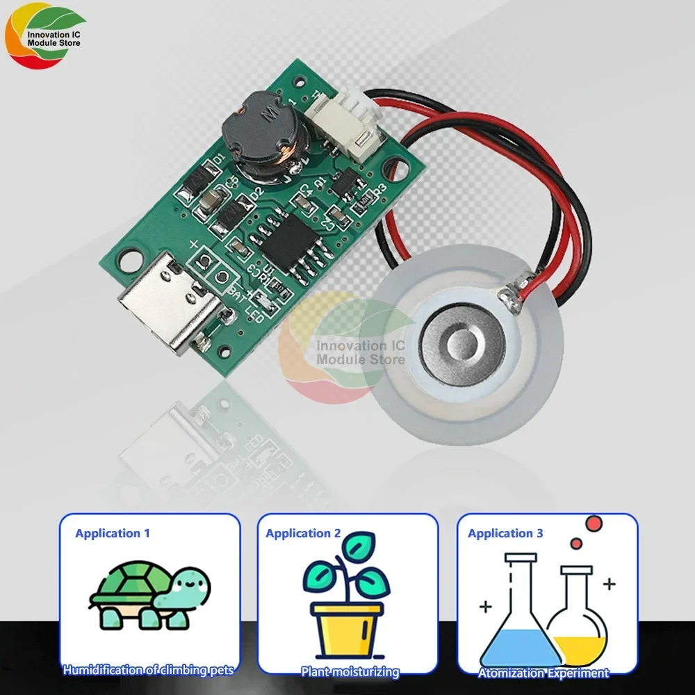 DC5V USB Mini Humidifier Mist Driver Circuit Board Fogger Atomization Film Atomizer Sheet Diy Kits Type-C/Micro USB