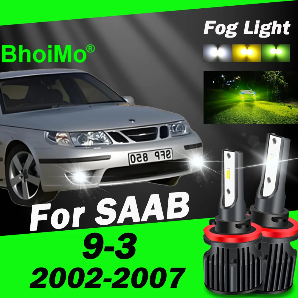 

BhoiMo For SAAB 9-3 Front Fog Light Bulb Led Lamp 2002 2003 2004 2005 2006 2007