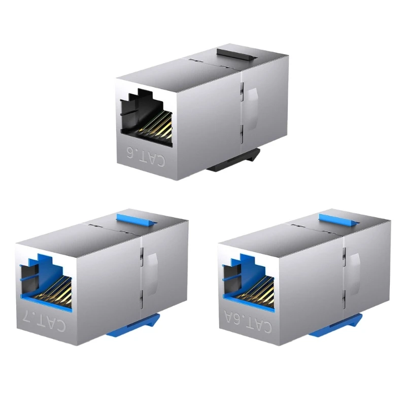 RJ45 Connector Ethernet Extender Extension for Cat7 Cat6 Cat5e Ethernet Cable Adapter Gigabit Female to Female