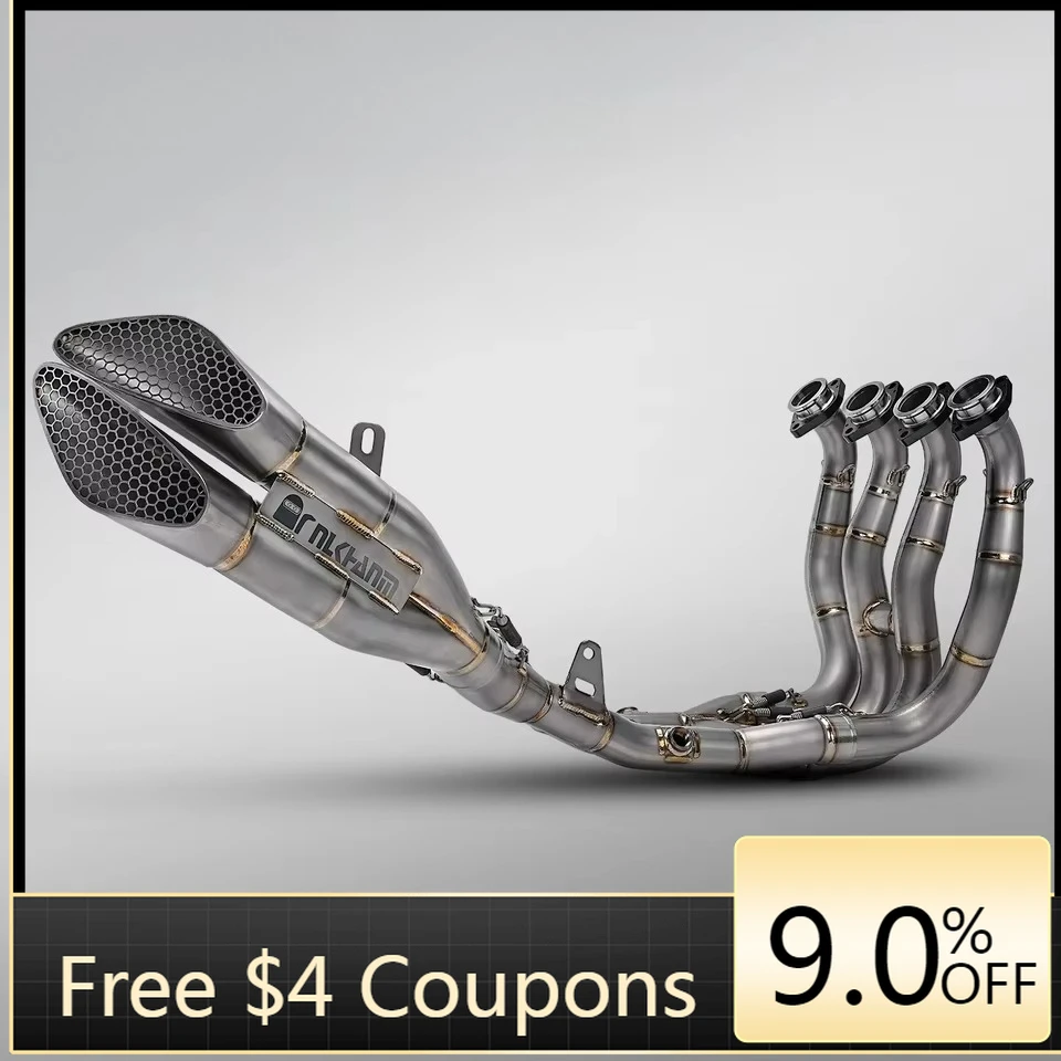 

STLF 2025 YAMA R1/R1M Titanium Exhaust System High-Performance Stainless Steel Gemini Dual Outlet Escape Muffler New Condition