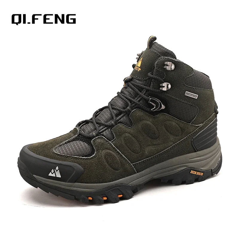 Summer Hiking Shoes Autumn Winter Men Women Ankle Boots Genuine Leather Tactical Shoes Anti-Skidding Classical Walking Footwear