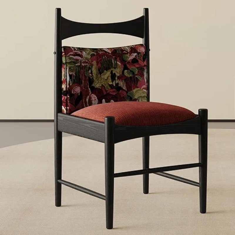 

Nordic antique style solid wood dining chair Family French restaurant armchair Designer Hotel Desk sillas de comedor furniture