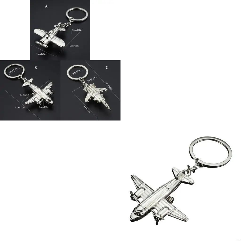 195C Aviation Inspire Metal Keychain Unique Spinning Propeller Detail Rustproof Accessory for Daily Use and Gifting