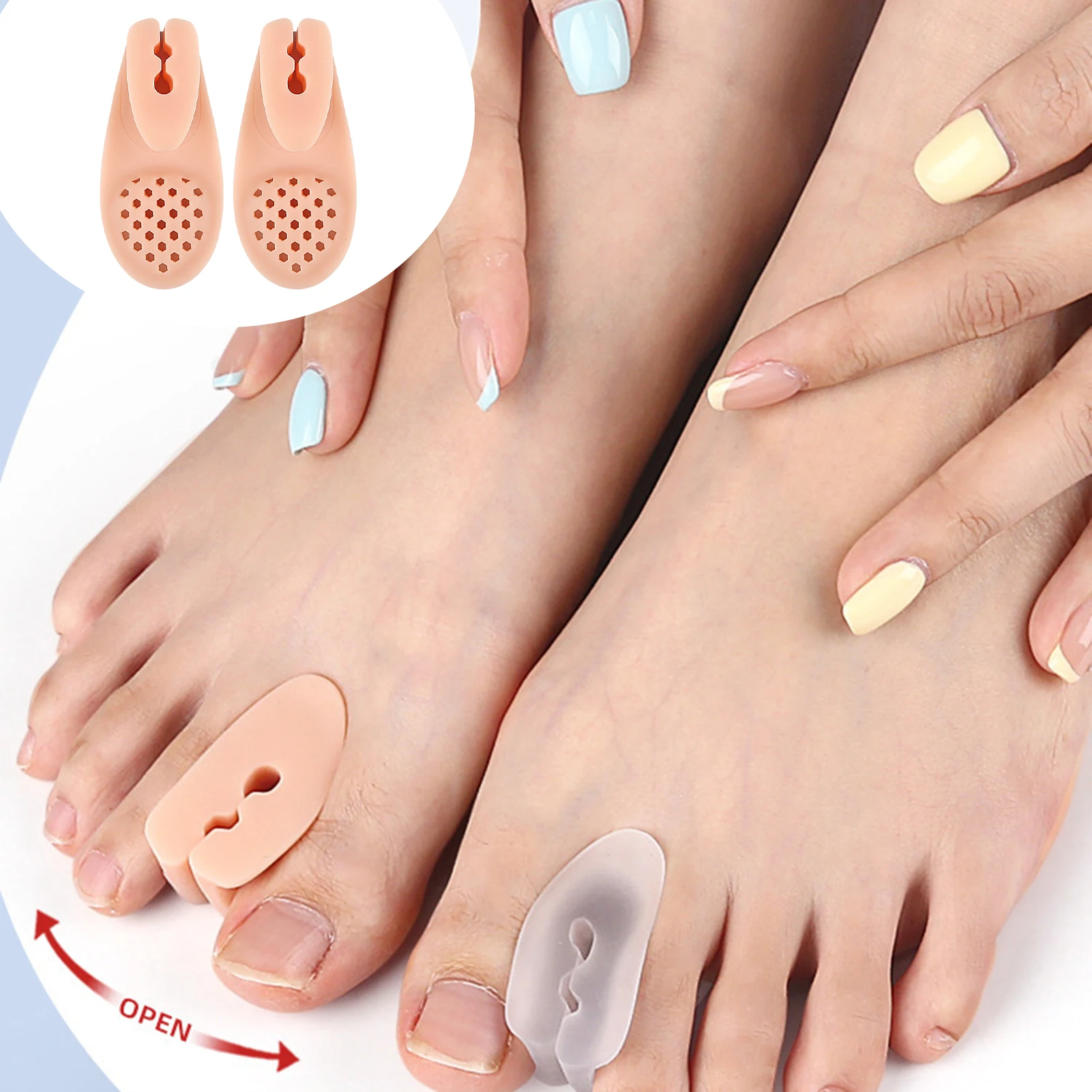 Teen Alignment Tool Bunion Teen Spacers Bal van Voet Kussens voor Mannen Vrouwen Teen Separator Stijltang Set voor Voet Uitlijning